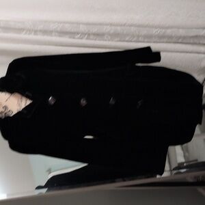 Anthropologie Tulle Black Velvet  Coat